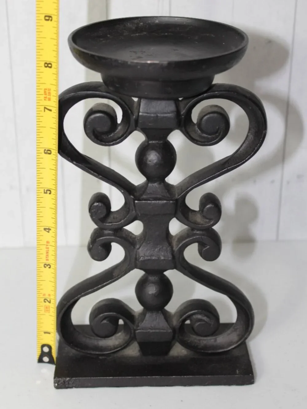 Pottery Barn Black Wrought Iron Metal Candle Holders Set Of Two